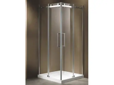 Douchecabine vierkant - 90x90x200 cm - incl. douchebak – kavel bij XL Auctions