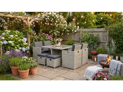 Diningset/Tuinset incl. kussens 9-delig – kavel bij XL Auctions
