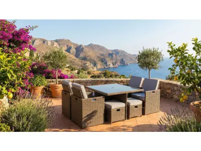 Diningset / Tuinset incl. kussens 9-delig – kavel bij XL Auctions