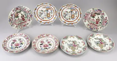 8x Chinees bord Ø 23 - 24 cm – kavel bij Twents Veilinghuis