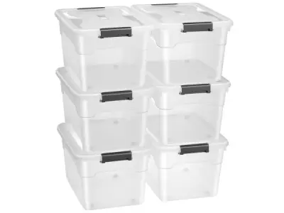 Opbergdoos / Opslagbox 45 L - Kunststof - 6-Delig – kavel bij XL Auctions