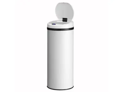 Automatische Prullenbak - 50 Liter - Wit - Rond – kavel bij XL Auctions