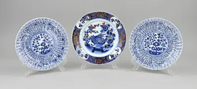 3x Chinees bord Ø 20,5 - 21,7 cm – kavel bij Twents Veilinghuis