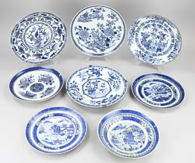 8x Chinees bord – kavel bij Twents Veilinghuis