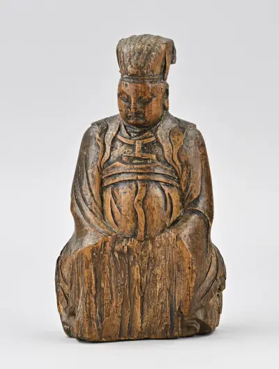 Chinees altaar-figuur, H 19 cm – kavel bij Twents Veilinghuis