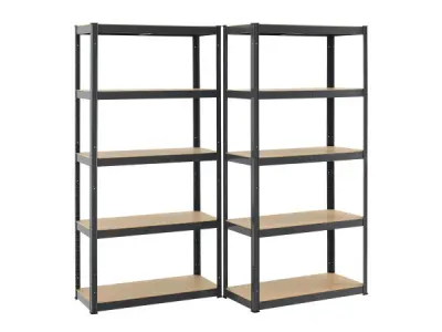 Stellingkast Dubbel - 180x90x40 cm - Grijs – kavel bij XL Auctions