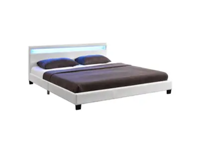 Gestoffeerd bed Paris - 140 x 200 cm - Wit – kavel bij XL Auctions