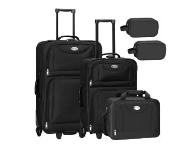 Trolley Reiskofferset / Kofferset Athen - 5-delig - Zwart – kavel bij XL Auctions