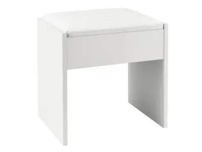 Houten Kaptafelkruk / Kruk Melly - Wit - 40 x 30 x 43 cm – kavel bij XL Auctions