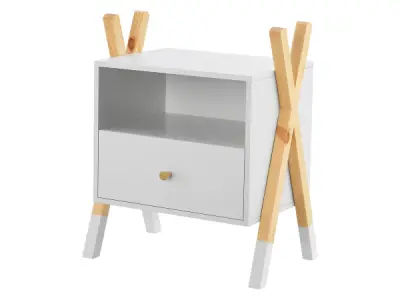 Houten Nachtkastje / Kindernachtkastje Jamie – kavel bij XL Auctions