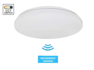 4x 24W CCT 3 kleur Opbouw LED Panelen spatwaterdicht met sensor – kavel bij XL Auctions