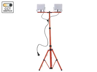 2x Werklamp 2x50W LED 3in1 kleur CCT Breedstraaler tripod – kavel bij XL Auctions