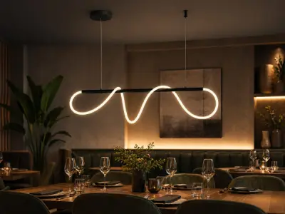 Hanglamp Zand Zwart 110cm 40W LED CCT 3 Kleur + Dimmen – kavel bij XL Auctions
