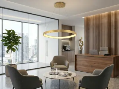 Hanglamp Goud 62cm 50W LED CCT 3 Kleur & 3 Stappen Dimmen – kavel bij XL Auctions