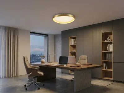 Plafondlamp Goud 62cm 50W LED CCT 3 Kleur 3Step Dim – kavel bij XL Auctions