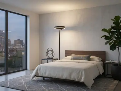 Vloerlamp Zwart 35cm 22W LED CCT 3 Kleur Dim – kavel bij XL Auctions