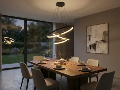 Hanglamp Zand Zwart Trio Ring 50W LED CCT 3 Kleur & Dimmen – kavel bij XL Auctions