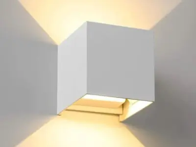 6x 7W LED wit Wandlamp Kubus duo licht verstelbaar waterdicht – kavel bij XL Auctions