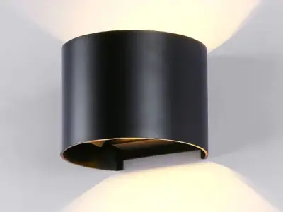 8x 7W LED zwart Wandlamp rond duo licht verstelbaar waterdicht – kavel bij XL Auctions