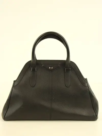 Nathan-Baume 1932 elegante zwarte lederen handtas – kavel bij De Kringwinkel, Antwerpen
