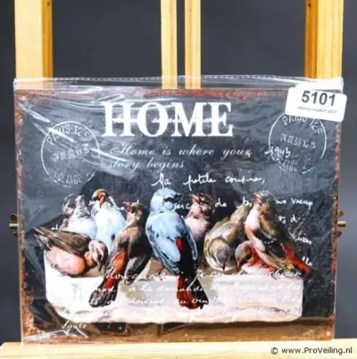 Metalen bord home – kavel bij ProVeiling