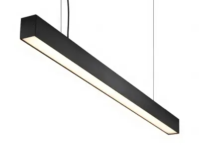 2x 40W LED 120cm Linear Hanglamp 3 kleur licht switch zwart – kavel bij XL Auctions