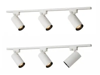 4x 2 meter Railsysteem met 6 st railspot GU10 fitting met ring – kavel bij XL Auctions
