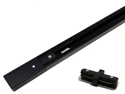 16x 1 meter Rail voor 1 fase 2draden railsystem +verbinder zwat – kavel bij XL Auctions