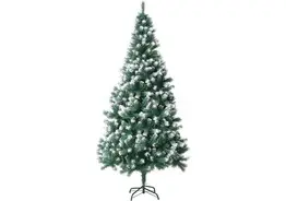 JOFONY Gevlokte kerstboom (210 x 115 cm) – kavel bij Desvo Veilingen, Brugge Kerstveiling