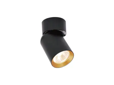 8x GU10 Opbouwspot Armatuur cilinder zand zwart en goud – kavel bij XL Auctions
