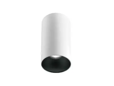 6x GU10 Opbouwspot Armatuur cilinder zand wit en zwart – kavel bij XL Auctions