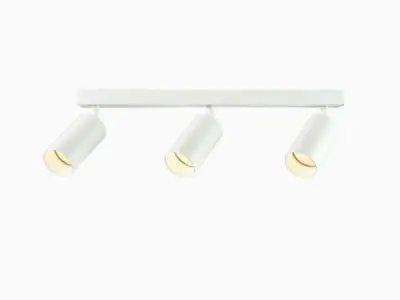 4x GU10 Opbouwspot Armatuur triple cilinder zand wit draaibaar – kavel bij XL Auctions