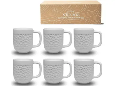 Koffiekopjes, set van 6 (380 ml) - Made in Portugal – kavel bij XL Auctions