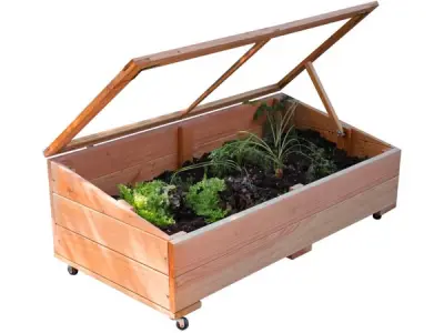 2x Verrijdbare Moestuinbak met plexiglas deksel 100x50x36cm – kavel bij XL Auctions
