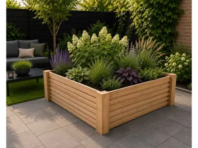 2x Douglas triple profiel bloembak - 100x100x40 cm – kavel bij XL Auctions