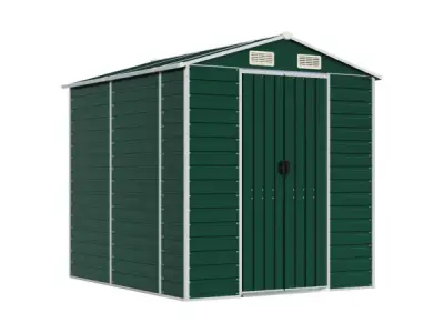 VidaXL metalen tuinschuur groen 215x191x198cm – kavel bij XL Auctions
