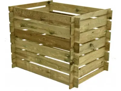 2x Grenen compostsilo geïmpregneerd 97x70x70 cm – kavel bij XL Auctions