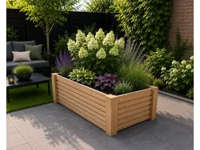 2x Douglas triple profiel bloembak - 50x150x40 cm – kavel bij XL Auctions