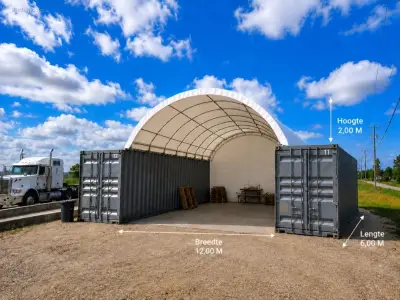 RTE - 2026 - 7405 - Opslagtent 12000x6000x2000mm – kavel bij Auctim, Aartselaar