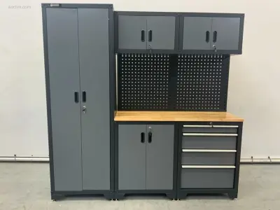 Garage werkbank met kasten Stahlgruppe GC-01 – kavel bij Auctim, Aartselaar