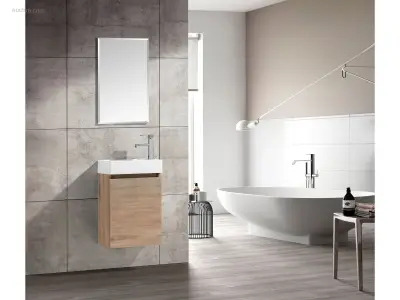 (10x) 40cm Toiletmeubel grey eik - Como 40-02 – kavel bij Auctim, Bornem