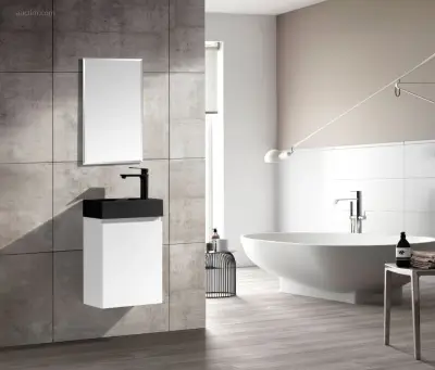 (10x) 40cm Toiletmeubel mat wit - Como 40-03B – kavel bij Auctim, Bornem