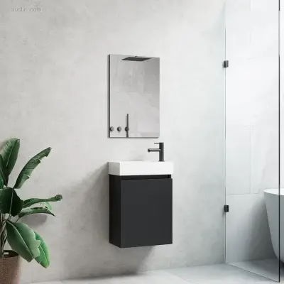 (10x) 40cm Toiletmeubel Zwart Eik - Como 40-06 – kavel bij Auctim, Bornem