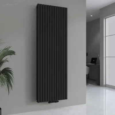 H1800xB500 Dubbele design radiator Vero mat zwart – kavel bij Auctim, Bornem