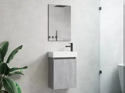 40cm Toiletmeubel Beton grijs - Como 40-05 Bagno – kavel bij Auctim, Bornem