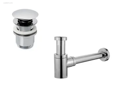 Design sifon met afvoerplug chrome Bagno Group – kavel bij Auctim, Bornem