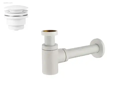 Design sifon met afvoerplug Mat Wit Bagno Group – kavel bij Auctim, Bornem