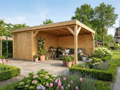 Berging met overkapping - 550x300x245 cm – kavel bij XL Auctions
