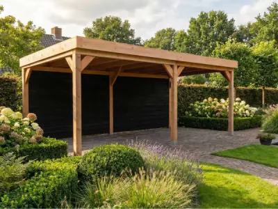 Overkapping met achterwand 300x600cm – kavel bij XL Auctions