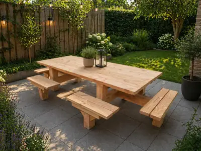 Douglas vrijstaande picknicktafel 12-persoons - 370x178x80cm – kavel bij XL Auctions
